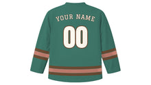 Load image into Gallery viewer, Strasbourg Original Hockey Jersey in Ill River Teal, back view with your name and number