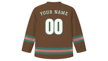 Load image into Gallery viewer, Strasbourg Original Hockey Jersey in Timber Brown, back view with your name and number