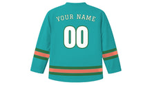 Load image into Gallery viewer, Suva Original Hockey Jersey in Lagoon Turquoise, back view with your name and number