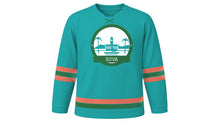 Load image into Gallery viewer, Suva Original Hockey Jersey in Lagoon Turquoise, front view – custom name and number