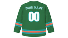 Load image into Gallery viewer, Suva Original Hockey Jersey in Palm Green, back view with your name and number