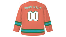 Load image into Gallery viewer, Suva Original Hockey Jersey in Reef Coral, back view with your name and number