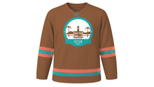 Load image into Gallery viewer, Suva Original Hockey Jersey in Tapa Brown, front view – custom name and number