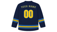 Load image into Gallery viewer, Swedish National Day Original Hockey Jersey in Navy, back view with your name and number