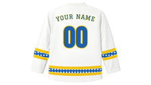 Load image into Gallery viewer, Swedish National Day Original Hockey Jersey in White, back view with your name and number
