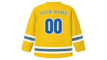 Load image into Gallery viewer, Swedish National Day Original Hockey Jersey in Yellow, back view with your name and number