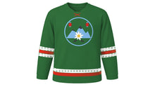 Load image into Gallery viewer, Swiss National Day Original Hockey Jersey in Alpine Green, front view – custom name and number