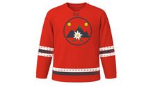 Load image into Gallery viewer, Swiss National Day Original Hockey Jersey in Red, front view – custom name and number