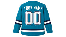 Load image into Gallery viewer, Sydney Original Hockey Jersey in Teal, back view with your name and number