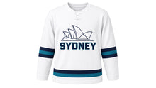 Load image into Gallery viewer, Sydney Original Hockey Jersey in White, front view – custom name and number