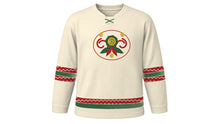 Load image into Gallery viewer, Syttende Mai Original Hockey Jersey in Ivory, front view – custom name and number