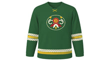 Load image into Gallery viewer, Syttende Mai Original Hockey Jersey in Pine Green, front view – custom name and number