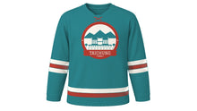 Load image into Gallery viewer, Taichung Original Hockey Jersey in Lake Heart Teal, front view – custom name and number