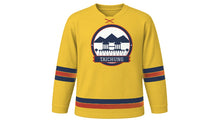 Load image into Gallery viewer, Taichung Original Hockey Jersey in Rainbow Lane Yellow, front view – custom name and number