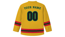 Load image into Gallery viewer, Taipei Original Hockey Jersey in Imperial Gold, back view with your name and number
