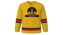 Load image into Gallery viewer, Taipei Original Hockey Jersey in Imperial Gold, front view – custom name and number
