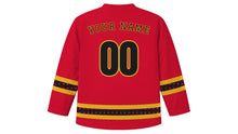 Load image into Gallery viewer, Taipei Original Hockey Jersey in Lantern Red, back view with your name and number