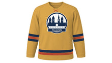 Load image into Gallery viewer, Tallinn Original Hockey Jersey in Old Town Ochre, front view – custom name and number