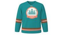 Load image into Gallery viewer, Tampa Original Hockey Jersey in Bayshore Teal, front view – custom name and number