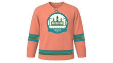 Load image into Gallery viewer, Tampa Original Hockey Jersey in Gulf Coral, front view – custom name and number