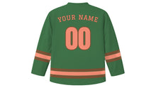 Load image into Gallery viewer, Tampa Original Hockey Jersey in Mangrove Green, back view with your name and number