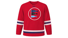 Load image into Gallery viewer, Tango no Sekku Original Hockey Jersey in Koi Red, front view – custom name and number