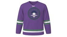 Load image into Gallery viewer, Tartan Day Original Hockey Jersey in Heather Purple, front view – custom name and number