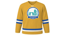 Load image into Gallery viewer, Tashkent Original Hockey Jersey in Silk Gold, front view – custom name and number