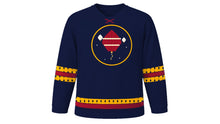 Load image into Gallery viewer, Tazaungdaing Original Hockey Jersey in Midnight Blue, front view – custom name and number