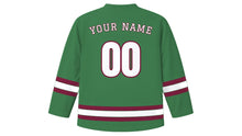 Load image into Gallery viewer, Tbilisi Original Hockey Jersey in Balcony Green, back view with your name and number