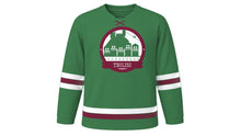 Load image into Gallery viewer, Tbilisi Original Hockey Jersey in Balcony Green, front view – custom name and number