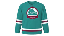 Load image into Gallery viewer, Tbilisi Original Hockey Jersey in Mtkvari Teal, front view – custom name and number