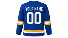 Load image into Gallery viewer, Teachers' Day Original Hockey Jersey in Blue, back view with your name and number