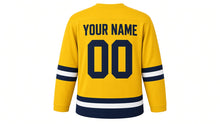 Load image into Gallery viewer, Teachers' Day Original Hockey Jersey in Yellow, back view with your name and number