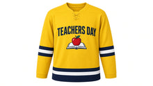 Load image into Gallery viewer, Teachers' Day Original Hockey Jersey in Yellow, front view – custom name and number