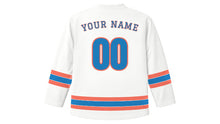 Load image into Gallery viewer, Tel Aviv Original Hockey Jersey in White, back view with your name and number