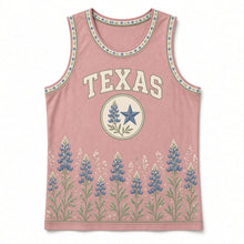 Load image into Gallery viewer, Texas Bluebonnet Original Basketball Jersey in Prickly Pear, front view – custom name and number