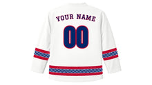 Load image into Gallery viewer, Texas Independence Day Original Hockey Jersey in White, back view with your name and number
