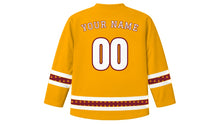 Load image into Gallery viewer, Thadingyut Original Hockey Jersey in Saffron, back view with your name and number