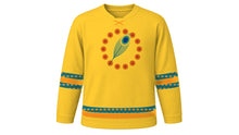 Load image into Gallery viewer, Thaipusam Original Hockey Jersey in Saffron Yellow, front view – custom name and number