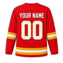 Load image into Gallery viewer, Thingyan Original Hockey Jersey in Red, back view with your name and number