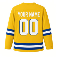 Load image into Gallery viewer, Thingyan Original Hockey Jersey in Yellow, back view with your name and number