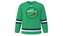 Load image into Gallery viewer, Thorrablot Original Hockey Jersey in Aurora Green, front view – custom name and number