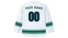 Load image into Gallery viewer, Thorrablot Original Hockey Jersey in Frost White, back view with your name and number