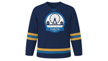 Load image into Gallery viewer, Tianjin Original Hockey Jersey in Bohai Navy, front view – custom name and number