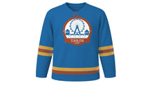 Load image into Gallery viewer, Tianjin Original Hockey Jersey in Haihe Blue, front view – custom name and number
