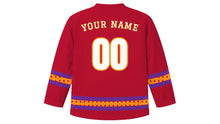 Load image into Gallery viewer, Tihar Original Hockey Jersey in Crimson, back view with your name and number