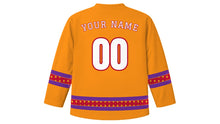 Load image into Gallery viewer, Tihar Original Hockey Jersey in Marigold Orange, back view with your name and number