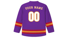 Load image into Gallery viewer, Tihar Original Hockey Jersey in Purple, back view with your name and number