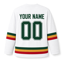Load image into Gallery viewer, Timkat Original Hockey Jersey in White, back view with your name and number